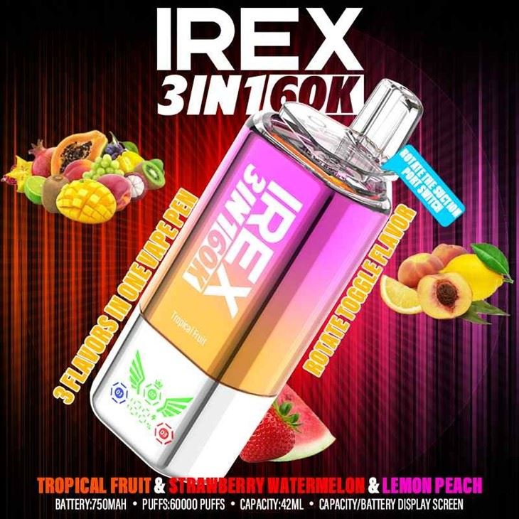 Tropical fruit & Strawberry watermelon & Lemon peach - IREX 3in1 60000 Tropical fruit & Strawberry watermelon & Lemon peach - IREX 3in1 60000