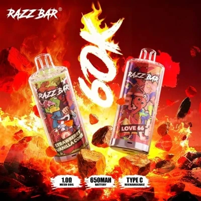 Razz Bar 60000 일회용 전자-담배|60,000개 퍼프, 차세대-세대 대용량-Vape를 위한 최고의 선택