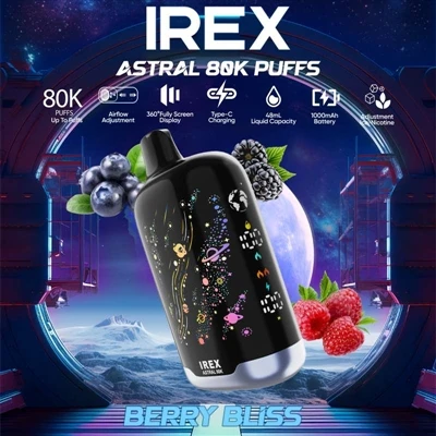 IREX Astral 80K – 고용량, 강력한 성능 및 다양한 모드를 갖춘 대표적인 일회용 전자담배입니다.
