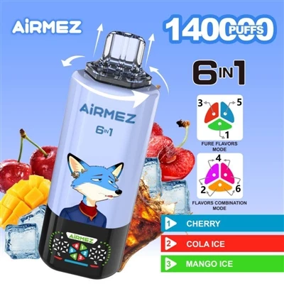 Airmez 6-in-1 140000: 일회용 전자담배의 성능과 경험을 재정의