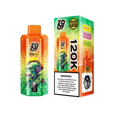 ZOOY 120K 6IN1: 고용량-사용을 위한 프리미엄 다중{3}}맛 일회용 전자-담배