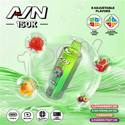 AIM AVN 150K PUFFS – 내구성이 뛰어난 차세대 전자-담배|60mL 대용량|150,000회 흡입 매우-긴 배터리 수명|다양한-...