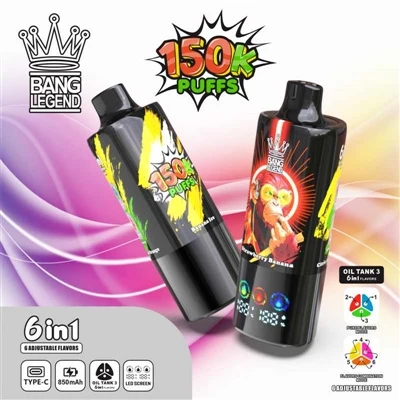 BANG LEGEND 150K PUFFS VAPE — 고급-일회용 전자-담배에 대한 새로운 벤치마크입니다.