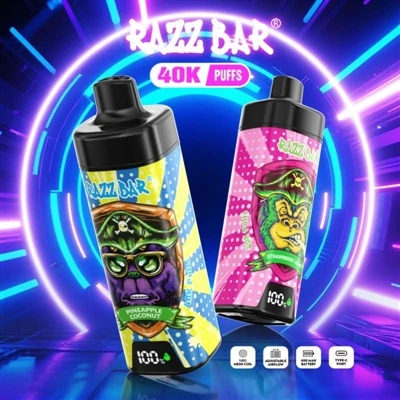 Razz Bar 40000 일회용 전자담배: 고용량-, 고성능-궁극의 베이핑 경험입니다.