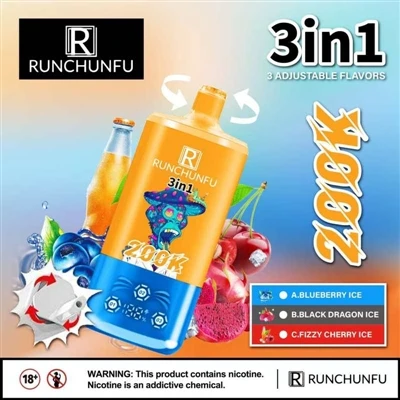 Runchunfu 200K Puffs: 일회용 전자담배의 구조와 사용자 경험에 대한 새로운 탐구.