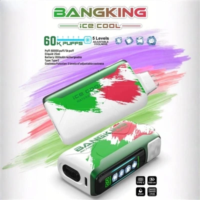 BANGKING ICE King COOL 60000: 일회용 전자담배의 고급-진화-
