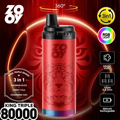 ZOOY KING 3-in-1 80000 Puff Disposable Vape: 기술 혁신 및 심층 산업 분석