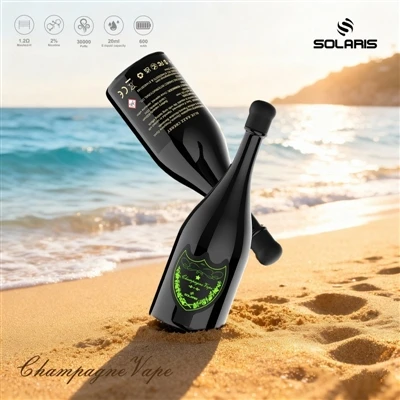 SOLARIS Champagne 30000 Puffs 30K 전자-담배: 많은 퍼프 수가 샴페인의 미학을 만났을 때
