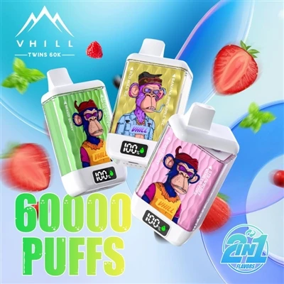 Vhill Twins 60000: 고용량-일회용 전자담배에 대한 새로운 경험-