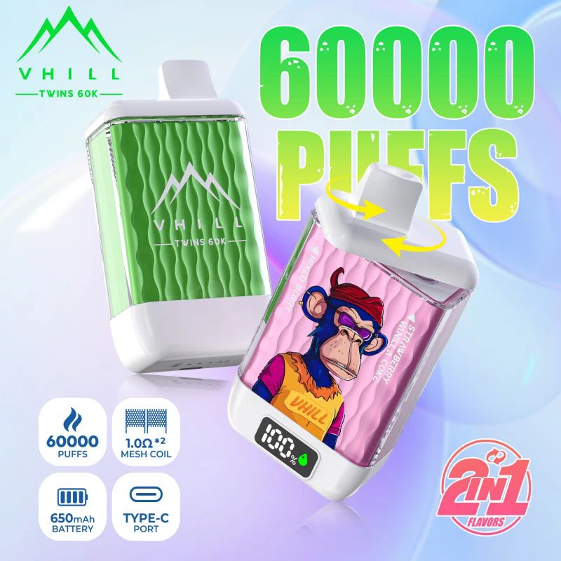 Vhill Twins 60000 일회용 전자담배: 퍼프 개수가 많은 시대의 구조적 혁신과 장기적인-사용자 경험에 대한 종합 분석