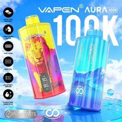 VAPEN AURA 100000: 일회용 전자담배가 '진정으로 오래가는' 기기의-시대를 맞이하게 됩니다.
