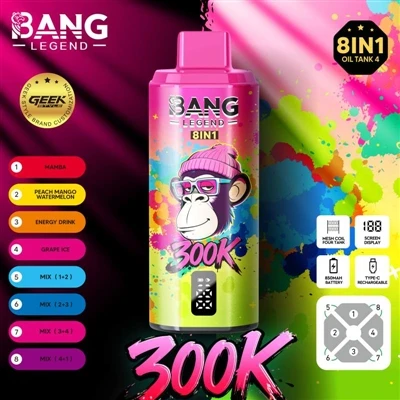 Bang Legend 300K – 일회용 전자담배 내구성의 한계를 뛰어넘다