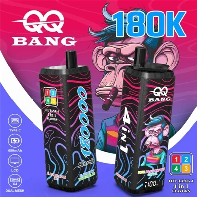 QQ BANG 180K – 다-맛 일회용 전자담배의 새로운 트렌드세터
