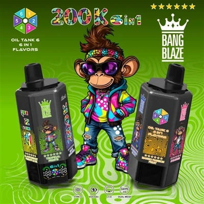 BANG BLAZE 200000 6in1: 여섯 가지 맛이 하나로 합쳐져 있어 정말 오랫동안 즐길 수 있습니다