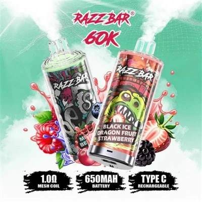 Razz Bar 65K+ Puffs Vape: '게으른 사람의 행복'을 극한까지 끌어올리는 장치