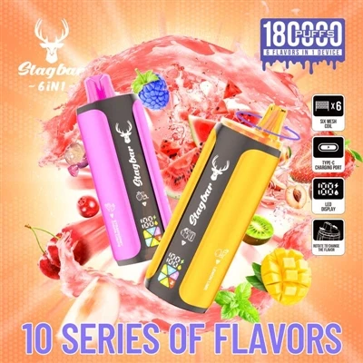 StagBar 6in1 180K Puffs Vape: 전자-담배가 더 이상 단조롭지 않고 '변화'하기 시작하는 경우