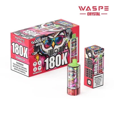 Waspe Crystal 8-in-1 180,000 Puffs Vape: 초-고퍼프 일회용 Vapes 분야 '다중{4}}시스템 통합 시대'...